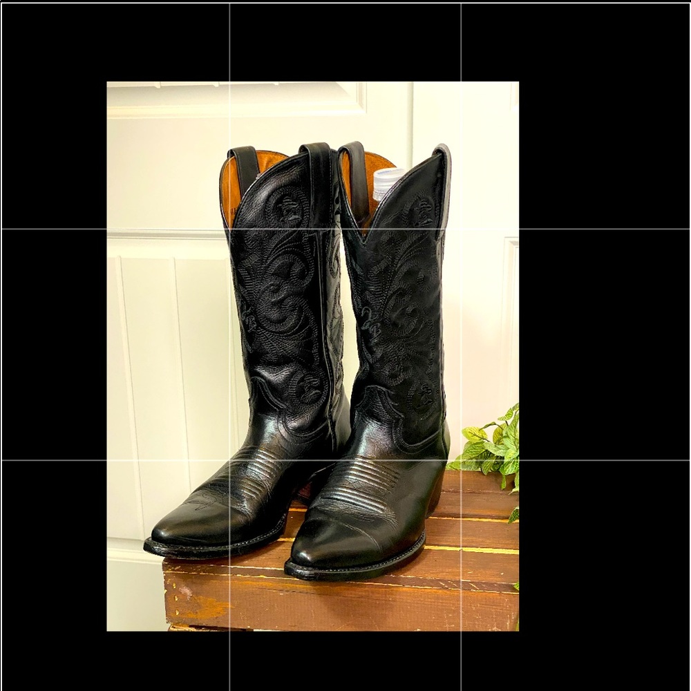 Joe Western Detailed Round Toe Boot
